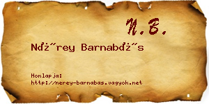 Nérey Barnabás névjegykártya