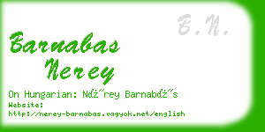 barnabas nerey business card
